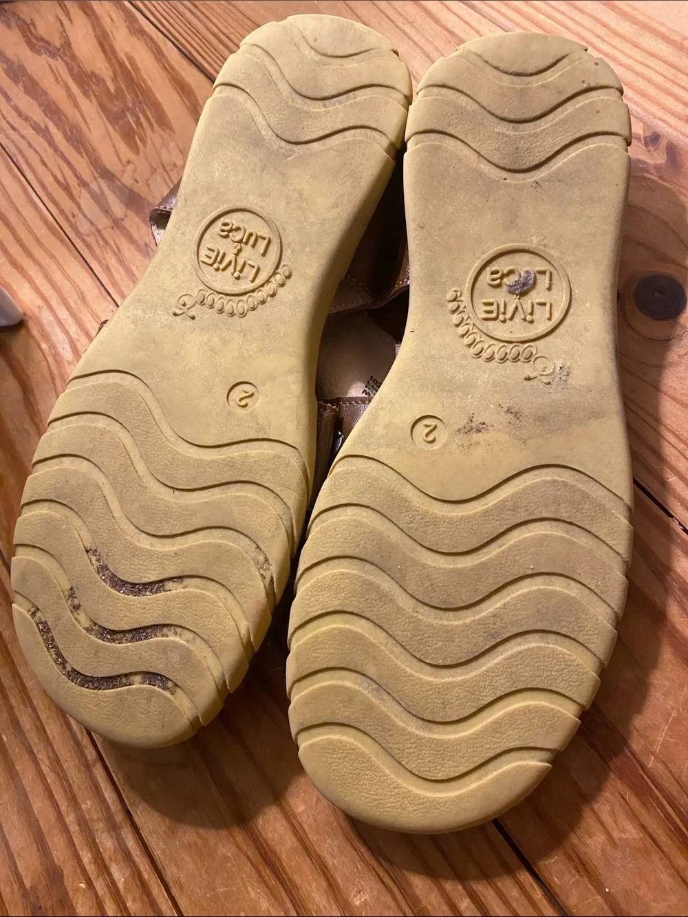 Girls Brown Leather Casual Sandals - Comfortable Adjustable Straps